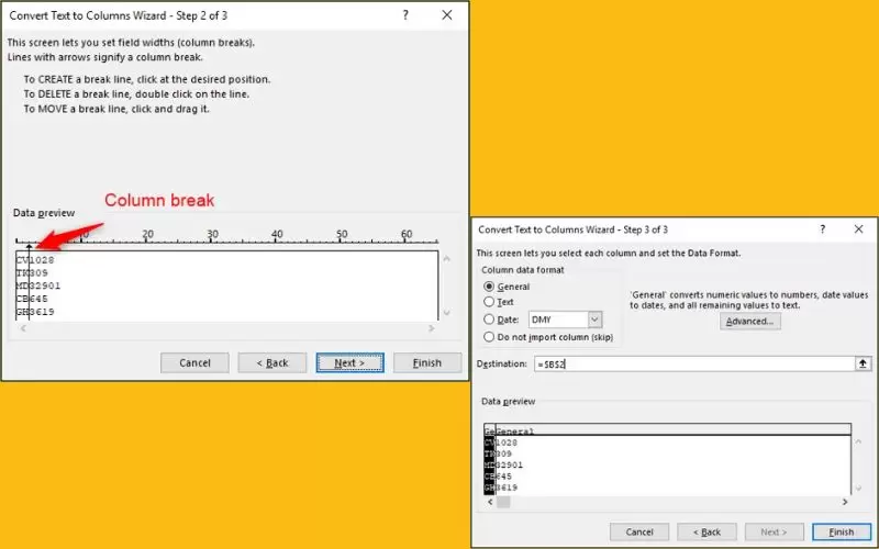 cách sử dụng text to column trong excel