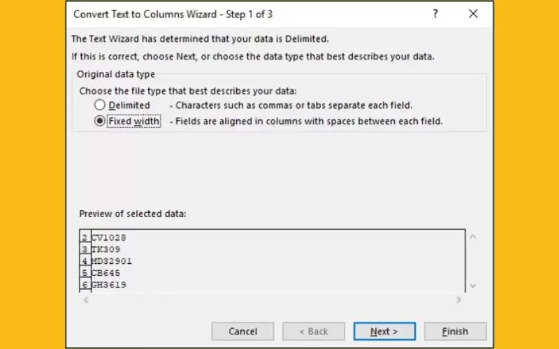 cách sử dụng text to column trong excel