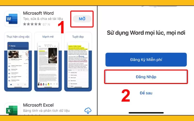 cách sử dụng word trên điện thoại