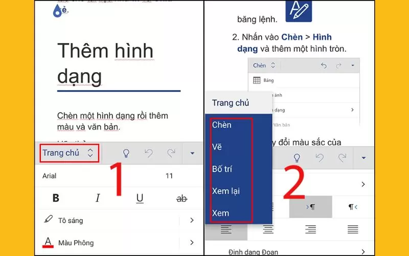 cách sử dụng word trên điện thoại ios andriod