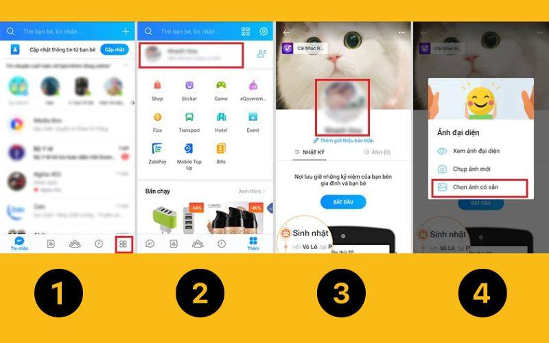 cách xóa ảnh đại diện zalo