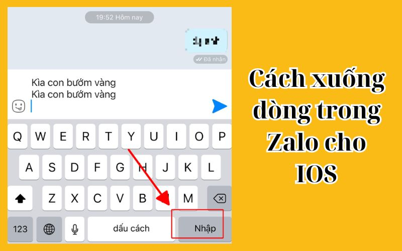 cách xuống dòng trong zalo