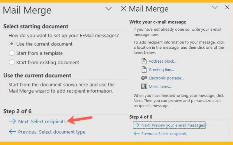 cách sử dụng mailings trong word