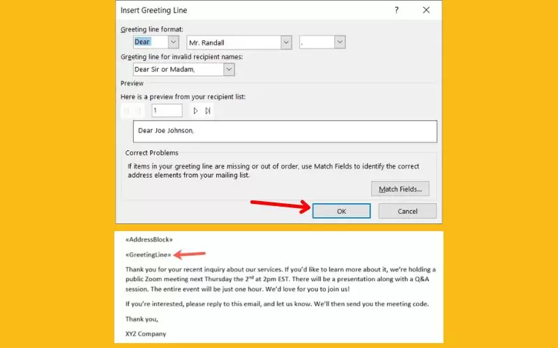 cách sử dụng mailings trong word