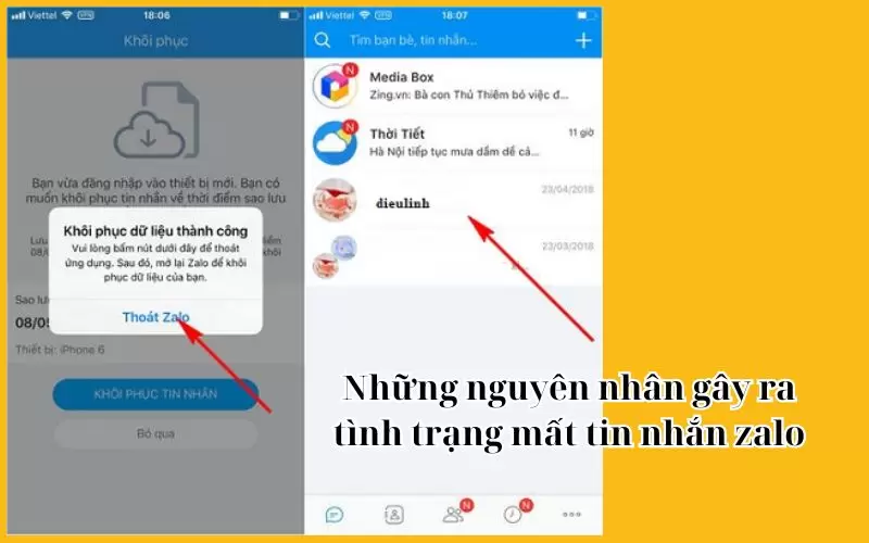 khôi phục tin nhắn zalo đã xóa chưa sao lưu