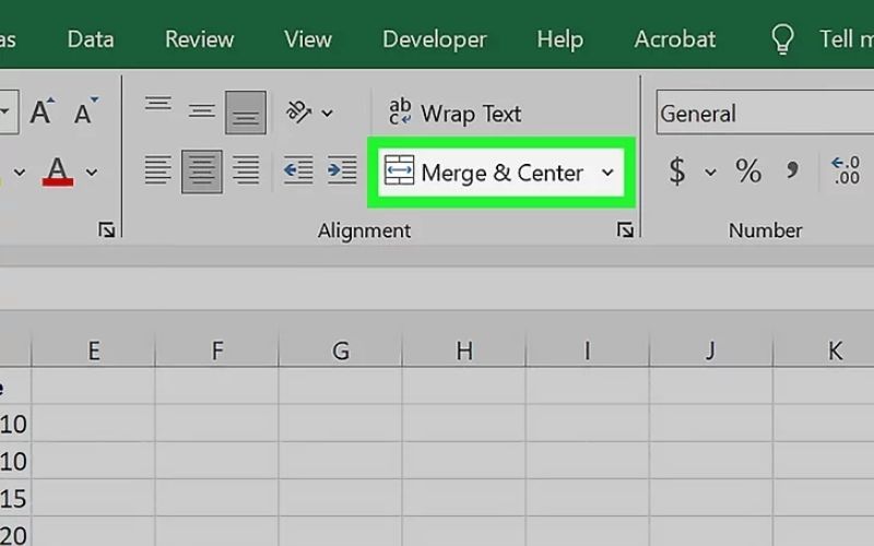 sử dụng merge trong excel