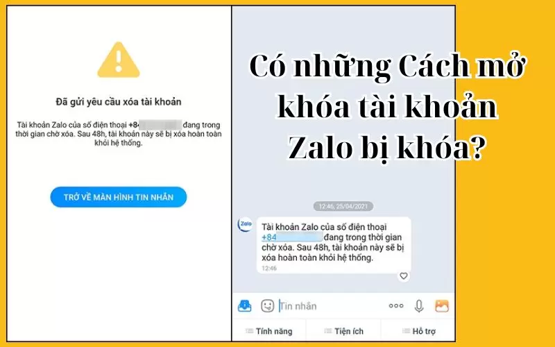tài khoản zalo bị khóa