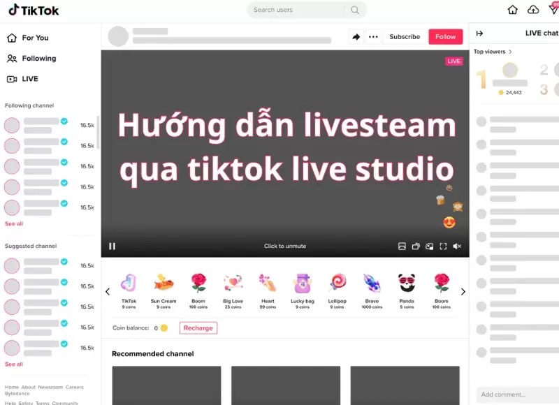 Hướng dẫn cài đặt Tiktok live studio cho người mới bắt đầu
