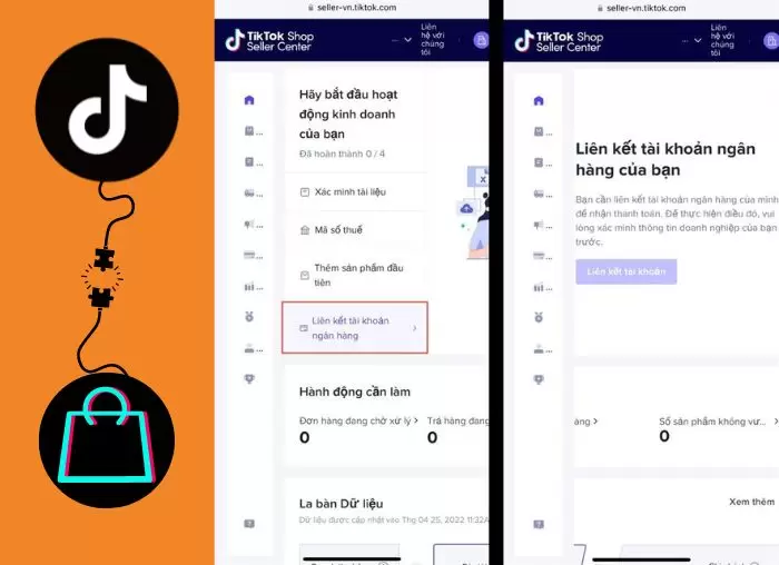 Liên kết bán hàng trên tiktok với tiktok seller center