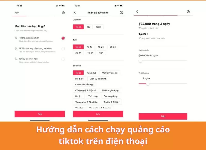 cách chạy quảng cáo tiktok trên điện thoại