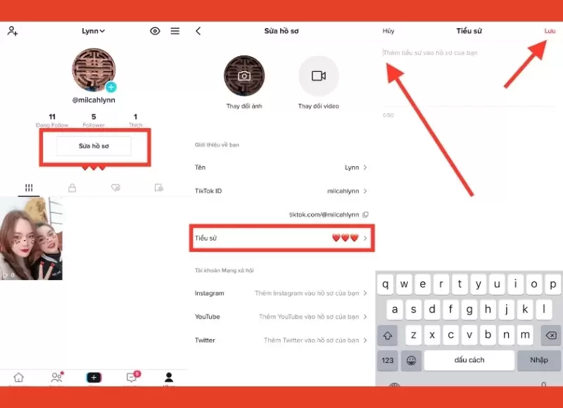cách gắn link bio trên tiktok