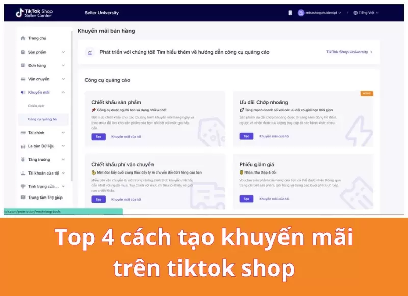 Xu hướng sử dụng cách tạo khuyến mãi trên Tiktok Shop khi bán hàng 
