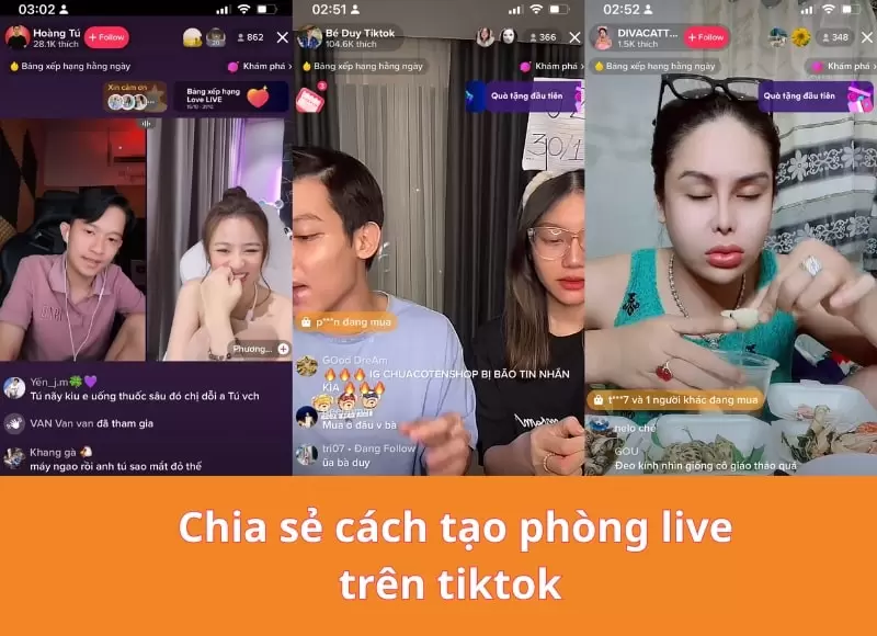 Chia sẻ cách tạo phòng live trên Tiktok
