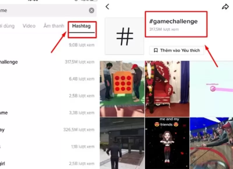Chọn các hashtag bắt trend, xu hướng
