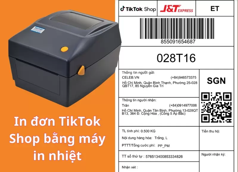 In đơn TikTok Shop bằng máy in nhiệt - in ngàn đơn mỗi ngày