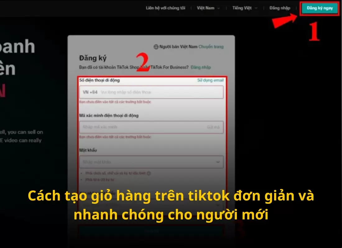 cách tạo giỏ hàng trên tiktok