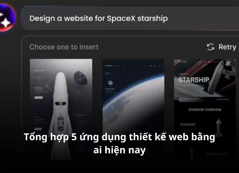 thiết kế web bằng ai