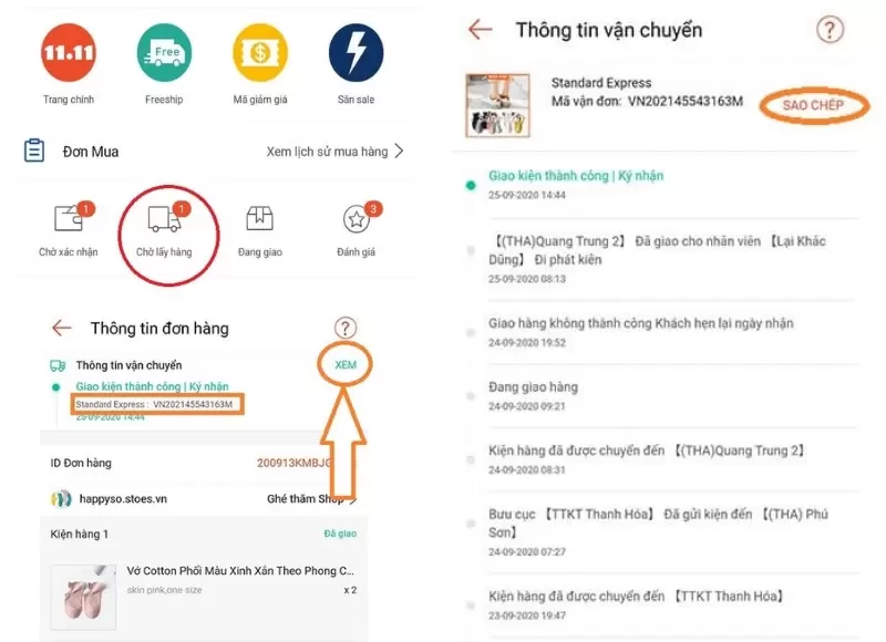 tra cứu đơn hoả tốc shopee