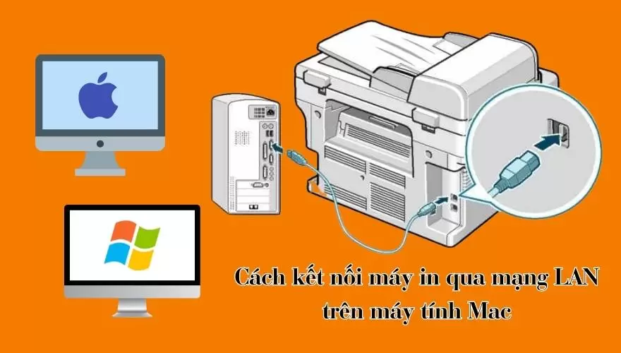 Cách kết nối máy in qua mạng LAN trên máy tính Windows và Mac