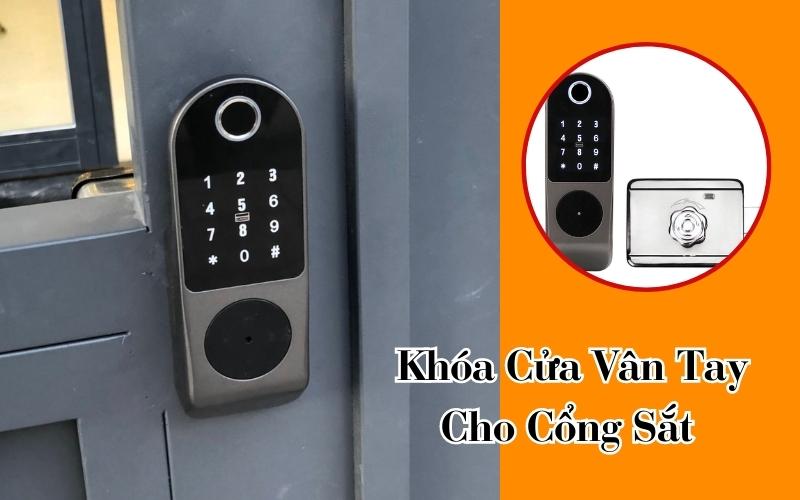 khóa cửa vân tay cho cổng sắt