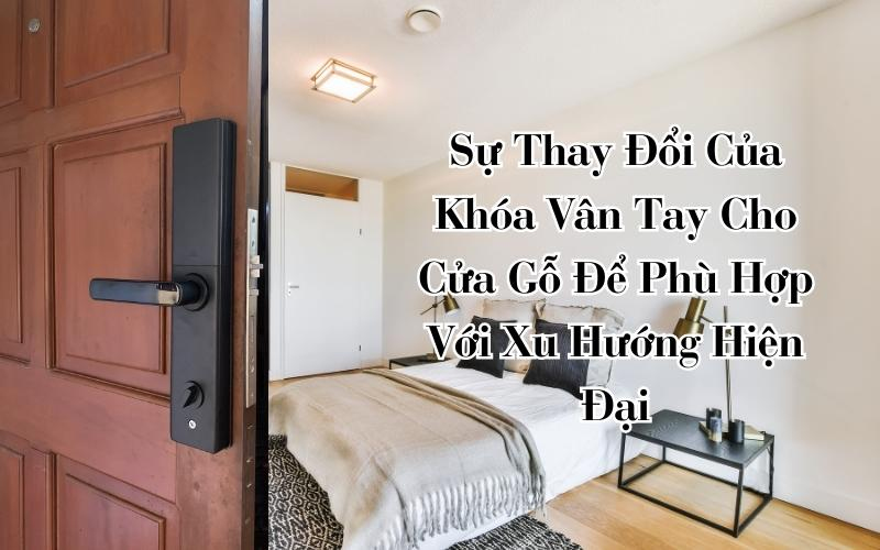 khóa vân tay cho cửa gỗ