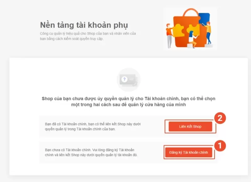 tài khoản phụ shopee