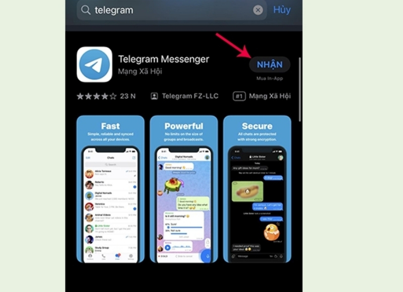 cài telegram trên điện thoại