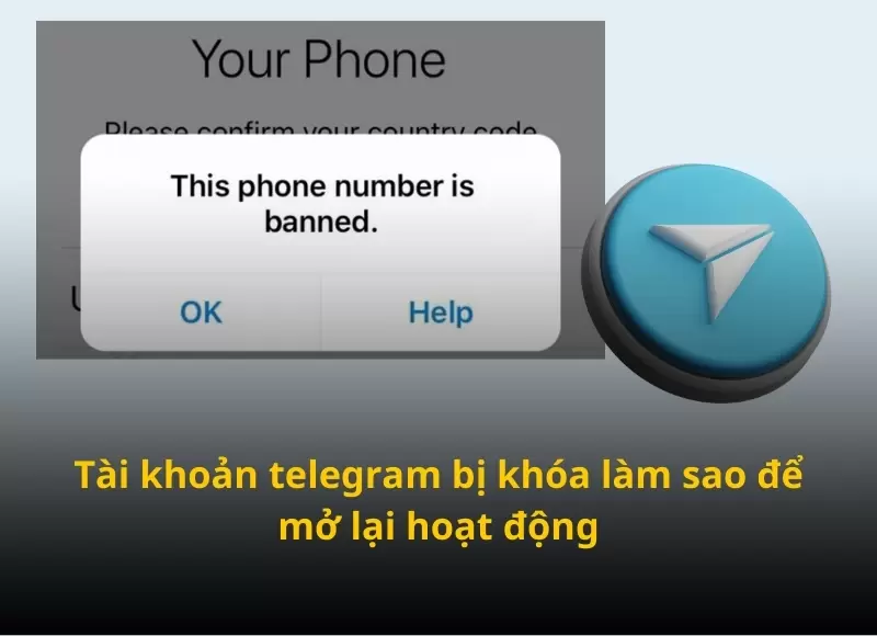 tài khoản telegram bị khóa