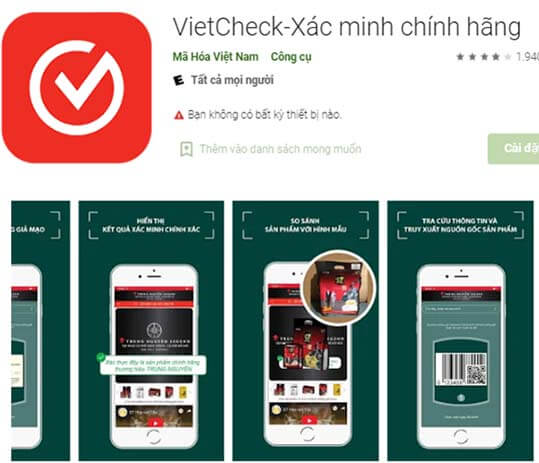 Với thông điệp “Nhận diện hàng thật!”, Vietcheck hiện đang là phần mềm kiểm tra mã vạch cho Android ưu việt nhất hiện nay