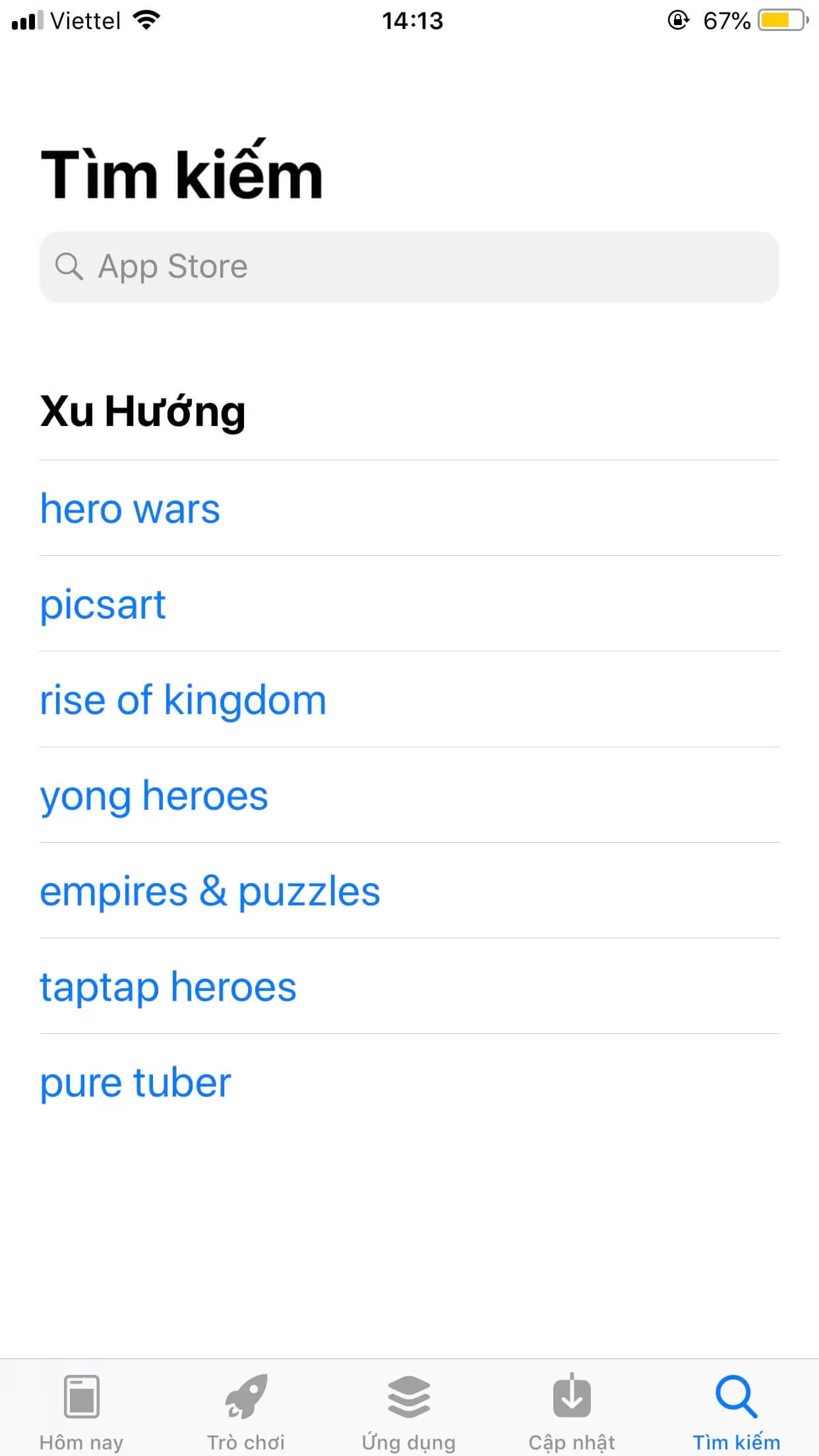 Nhập vào ô tìm kiếm để search phần mềm muốn cài đặt