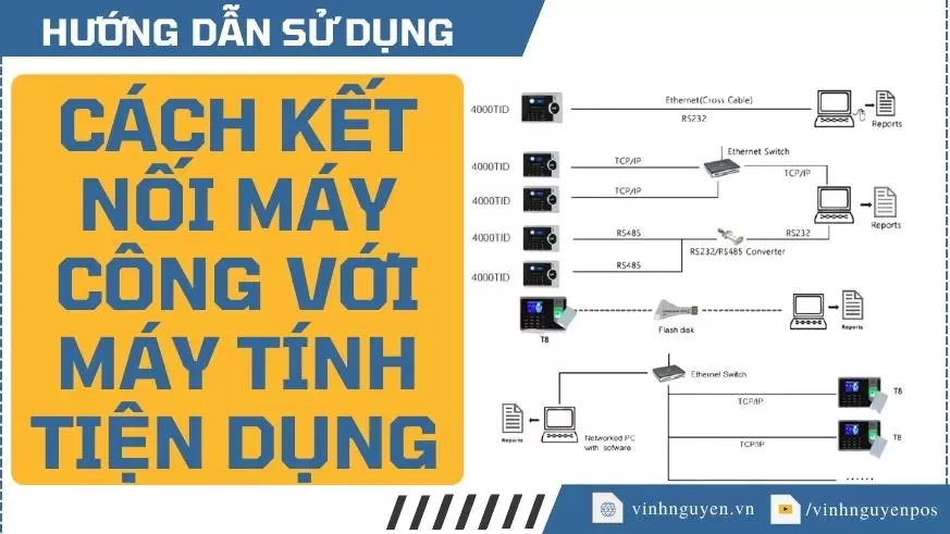 Cách nào kết nối máy chấm công với máy tính đơn giản, nhanh chóng?