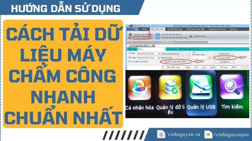 cách tải dữ liệu máy chấm công nhanh nhất