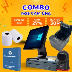 Trọn bộ máy tính tiền tạp hóa bằng mã vạch siêu rẻ