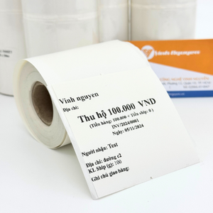 Decal in nhiệt liên tục Livestream , giấy in nhiệt liên tục 76mm x 20m dùng in đơn Livestream, In đơn hàng , có lớp dán
